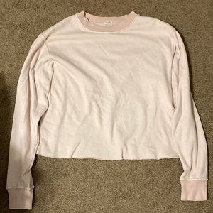 RARE BRANDY MELVILLE John Galt Pink/Blush Slightly Cropped Sweatshirt Small